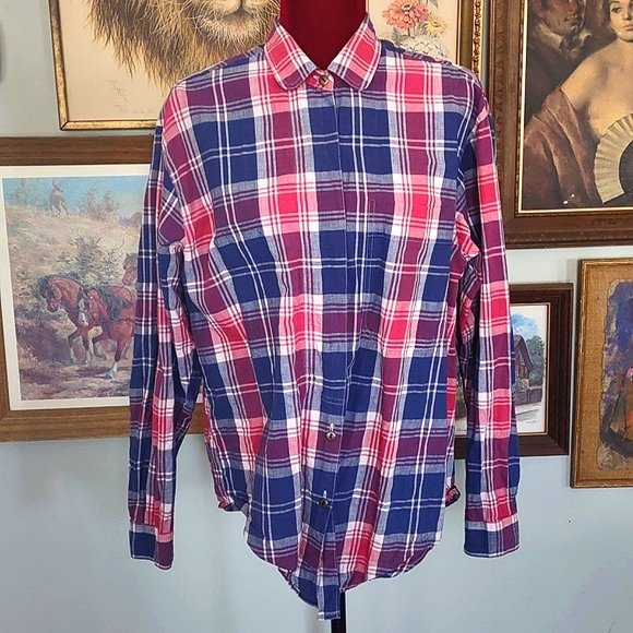 Red White Blue Plaid Partners Mervyns - Picture 1 of 11
